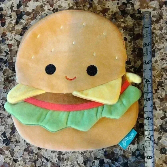 Squishmallow Carl the Burger Zip Up Pouch - Picture 8 of 9